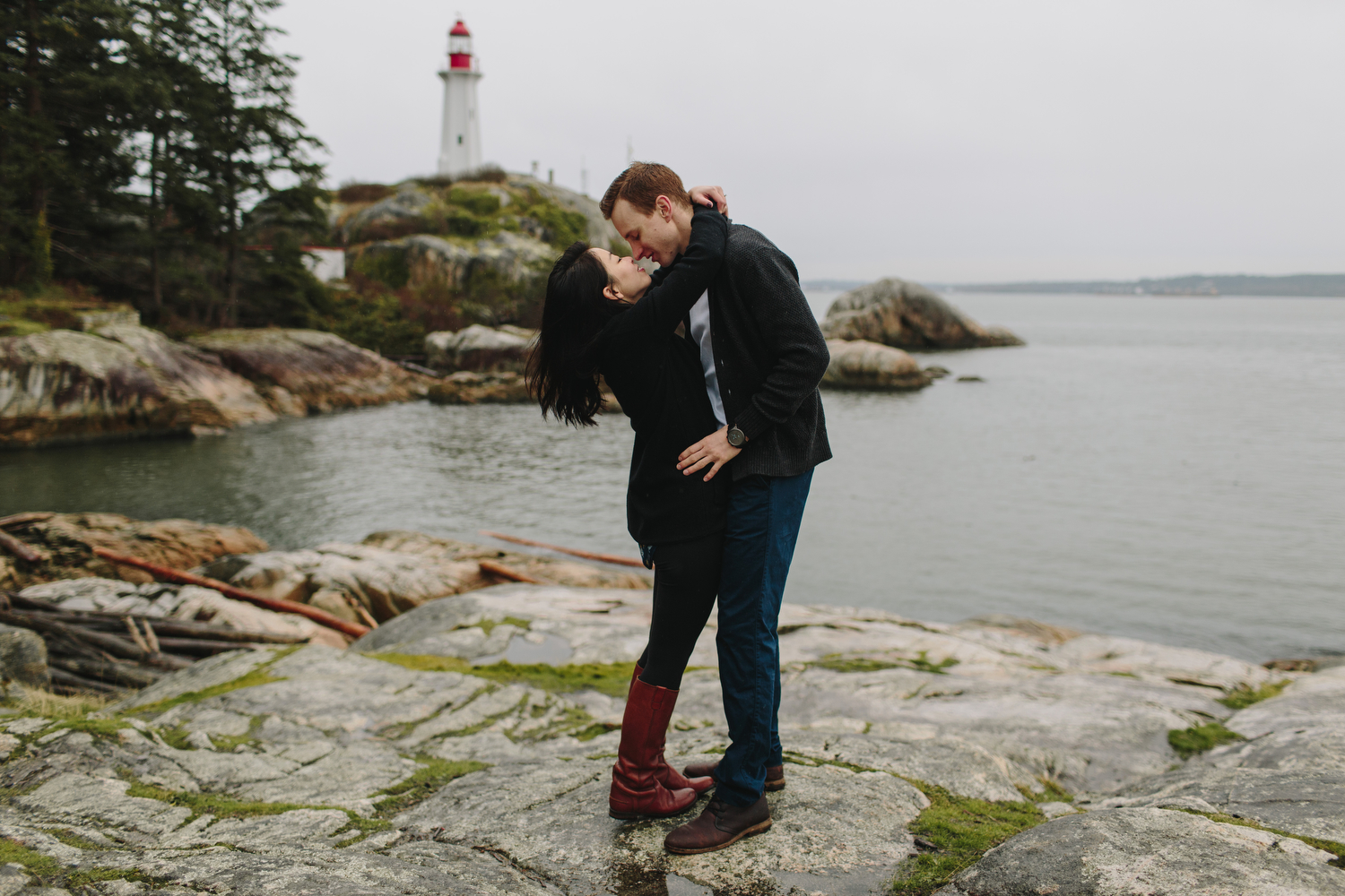 Lighthouse Park Engagement Photos in West Vancouver
